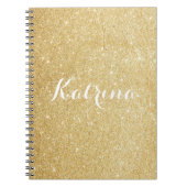 Imitat-GoldGlitzer-modernes personalisiertes Notizblock (Vorderseite)