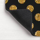 Imitat-GoldGlitzer-Polka-Punkt-Muster auf Mousepad (Ecke)