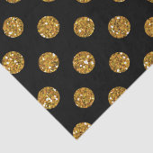 Imitat-GoldGlitzer-Polka-Punkt-Muster auf Seidenpapier (Ausschnitt)