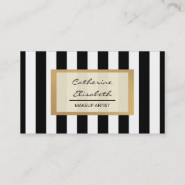 Imitat-GoldGlitzer, schwarze Streifen, Visitenkarte