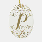 Imitat-Goldherr und Frau Monogram Wedding Keramikornament (Hinten)