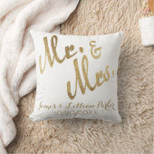 Imitat-Goldherr und Frau Monogram Wedding Kissen (Decke)