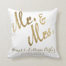 Imitat-Goldherr und Frau Monogram Wedding Kissen