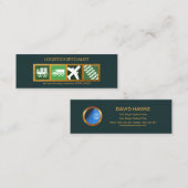 Imitat-Goldkasten-logistische Transport-Modi Mini Visitenkarte (Vorne/Hinten)