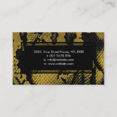 Imitat-Goldleder-Schlangen-Haut Visitenkarte (Rückseite)