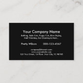 Imitat-Goldpudel-Haustier-Pflegenservice Visitenkarte (Rückseite)