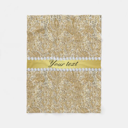 Imitat-GoldSequins und -diamanten Fleecedecke (Vorderseite)