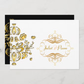 Imitat Goldstaube Einladung (Vorne/Hinten)