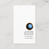 Imitat-Goldtuxedo-Goldboutonniere-Barkeeper-Logo Visitenkarte (Rückseite)