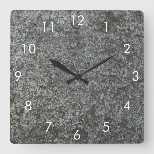 Imitat Graustein Quadratische Wanduhr (Vorderseite)