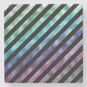 Imitat Grünblau Lila Rainbow Schwarz Steinuntersetzer