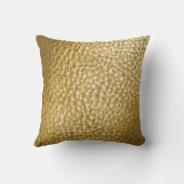 Imitat-helles Goldmetallisches ledernes Kissen (Rückseite)