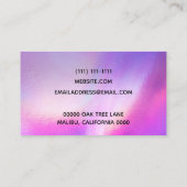 Imitat Holographische Visitenkarte (Rückseite)