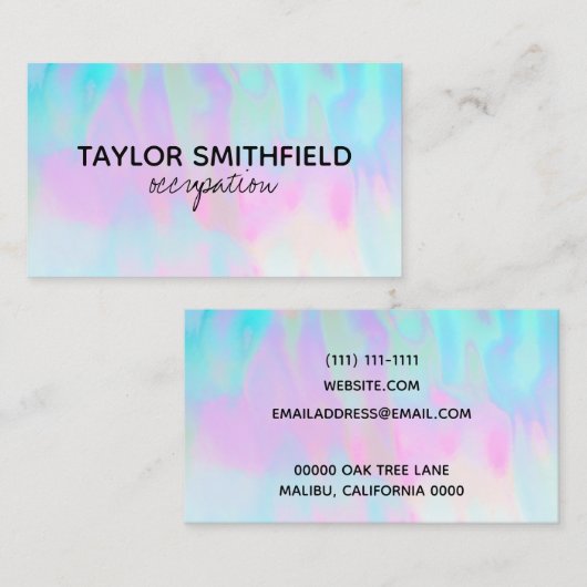 Imitat Holographische Visitenkarte (Vorne/Hinten)