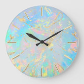 IMITAT Holoopalstein Große Wanduhr (Vorderseite)