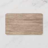 Imitat-hölzerne Visitenkarte (Rückseite)
