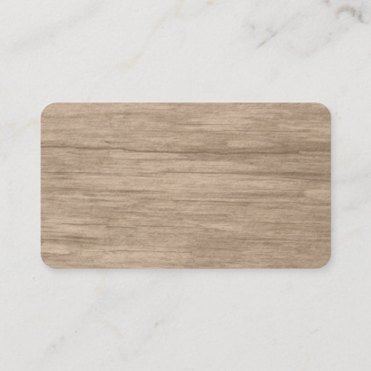 Imitat-hölzerne Visitenkarte (Rückseite)