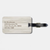 Imitat-hölzerner Weltkarten-kundenspezifischer Gepäckanhänger (Rückseite horizontal)