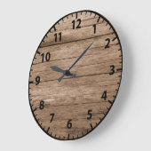 Imitat Holzkörner Große Wanduhr (Winkel)