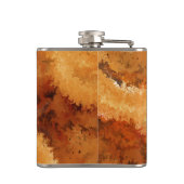 Imitat-Holzmaserung-Burel-Muster  Flachmann (Rückseite)