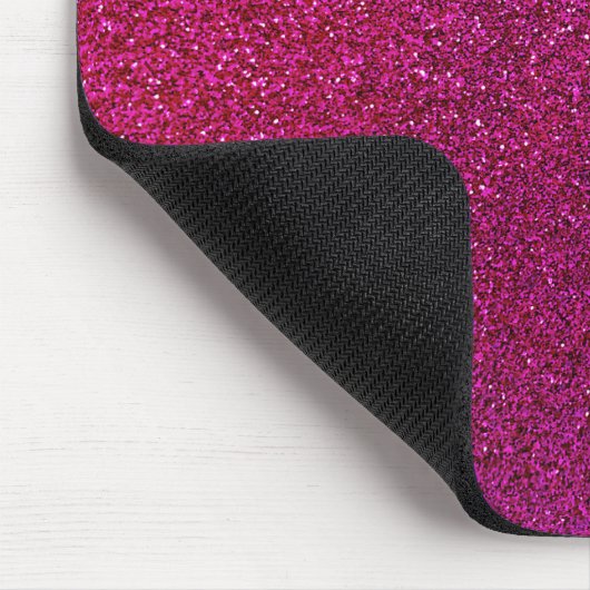 Imitat Hot-Pink-Glitzer Hintergrundbild Mousepad (Ecke)