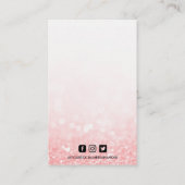 Imitat Hot-Pink-Glitzer-Netzklasseanzeige Visitenkarte (Rückseite)