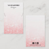 Imitat Hot-Pink-Glitzer-Netzklasseanzeige Visitenkarte (Vorne/Hinten)