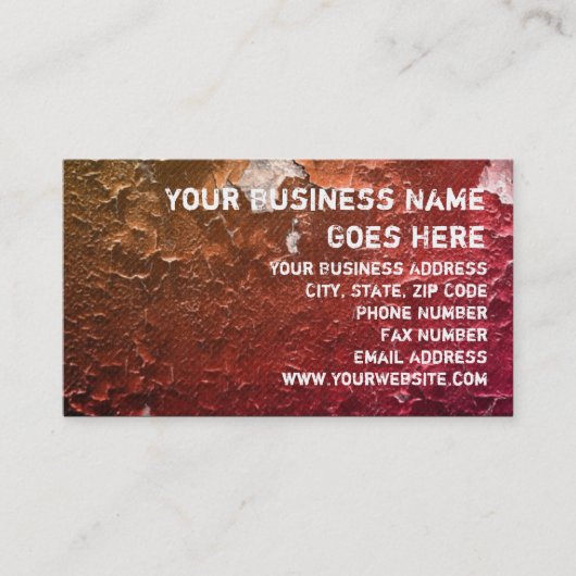 Imitat-Knistern-Schalen-FarbeVintager Visitenkarte (Vorderseite)