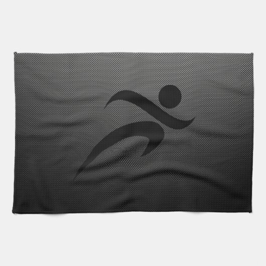 Imitat-Kohlenstoff-Faser; Laufen Geschirrtuch (Horizontal)