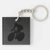 Imitat-Kohlenstoff-Faser-Radfahren Schlüsselanhänger (Rückseite)