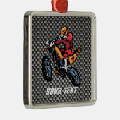 Imitat-Kohlenstoff-FaserMotocross Silbernes Ornament (Rechts)