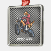 Imitat-Kohlenstoff-FaserMotocross Silbernes Ornament (Links)