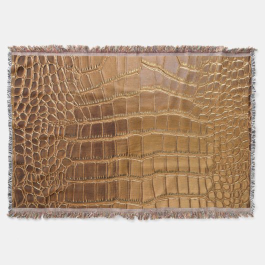 Imitat-Krokodil-Leder-Tierhaut-Muster Decke (Vorderseite)