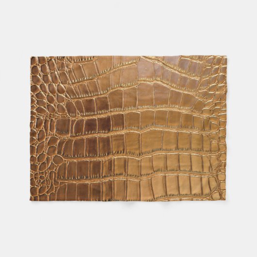 Imitat-Krokodil-Leder-Tierhaut-Muster Fleecedecke (Vorderseite (Horizontal))