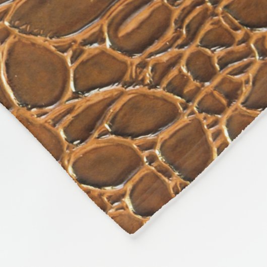 Imitat-Krokodil-Leder-Tierhaut-Muster Fleecedecke (Ecke)