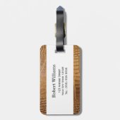 Imitat-Krokodil-Leder-Tierhaut-Muster Gepäckanhänger (Rückseite vertikal)