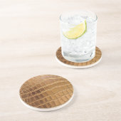 Imitat-Krokodil-Leder-Tierhaut-Muster Getränkeuntersetzer (Seite)