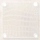 Imitat-Krokodil-Leder-Tierhaut-Muster Glasuntersetzer (Rückseite)