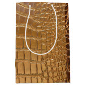 Imitat-Krokodil-Leder-Tierhaut-Muster Mittlere Geschenktüte (Vorderseite)
