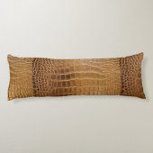 Imitat-Krokodil-Leder-Tierhaut-Muster Seitenschläferkissen (Rückseite)