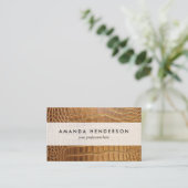 Imitat-Krokodil-Leder-Tierhaut-Muster Visitenkarte (Stehend Vorderseite)