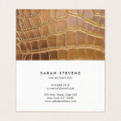 Imitat-Krokodil-Leder-Tierhaut-Muster Visitenkarten (Innenseite Aufgefaltet)