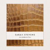 Imitat-Krokodil-Leder-Tierhaut-Muster Visitenkarten (Außenseite Aufgefaltet)