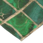 Imitat Krokodile Textur Malachit und Gold Tischdecke (Schrägansicht)