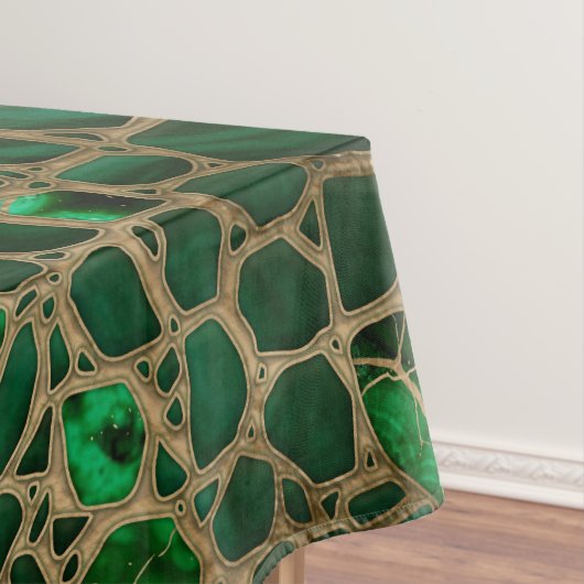 Imitat Krokodile Textur Malachit und Gold Tischdecke (Beispiel)