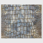 Imitat Krokodile Textur Marmor und Gold Geschenkpapier (Flach)