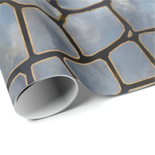 Imitat Krokodile Textur Marmor und Gold Geschenkpapier (Rolleneckpunkt)