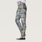 Imitat Krokodile Textur Marmor und Gold Leggings (Links)