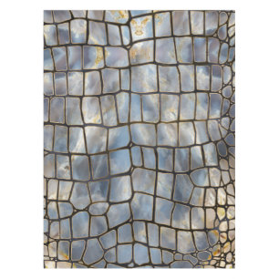 Imitat Krokodile Textur Marmor und Gold Tischdecke