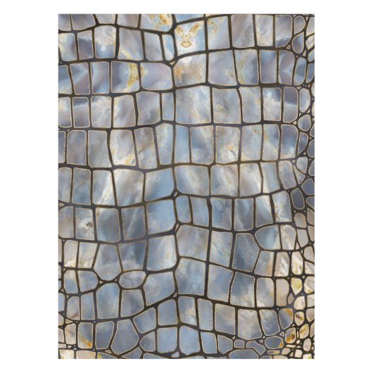 Imitat Krokodile Textur Marmor und Gold Tischdecke (Vorderseite)